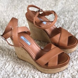 PRADA - Crisscross Ankle-Strap Platform Sandals